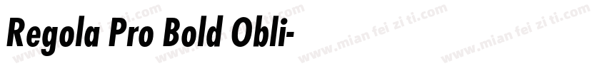 Regola Pro Bold Obli字体转换